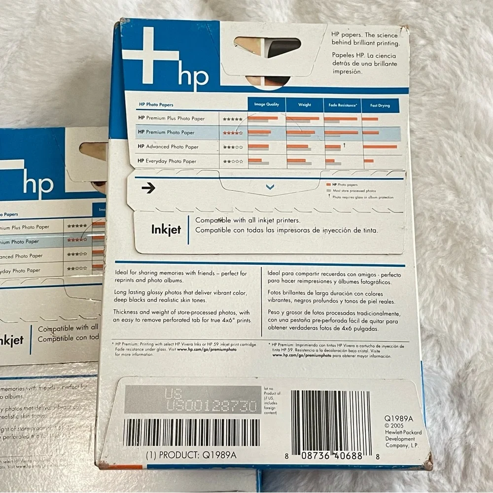 HP Premium Photo Paper 60 Sheets 4x6 set of 2 New